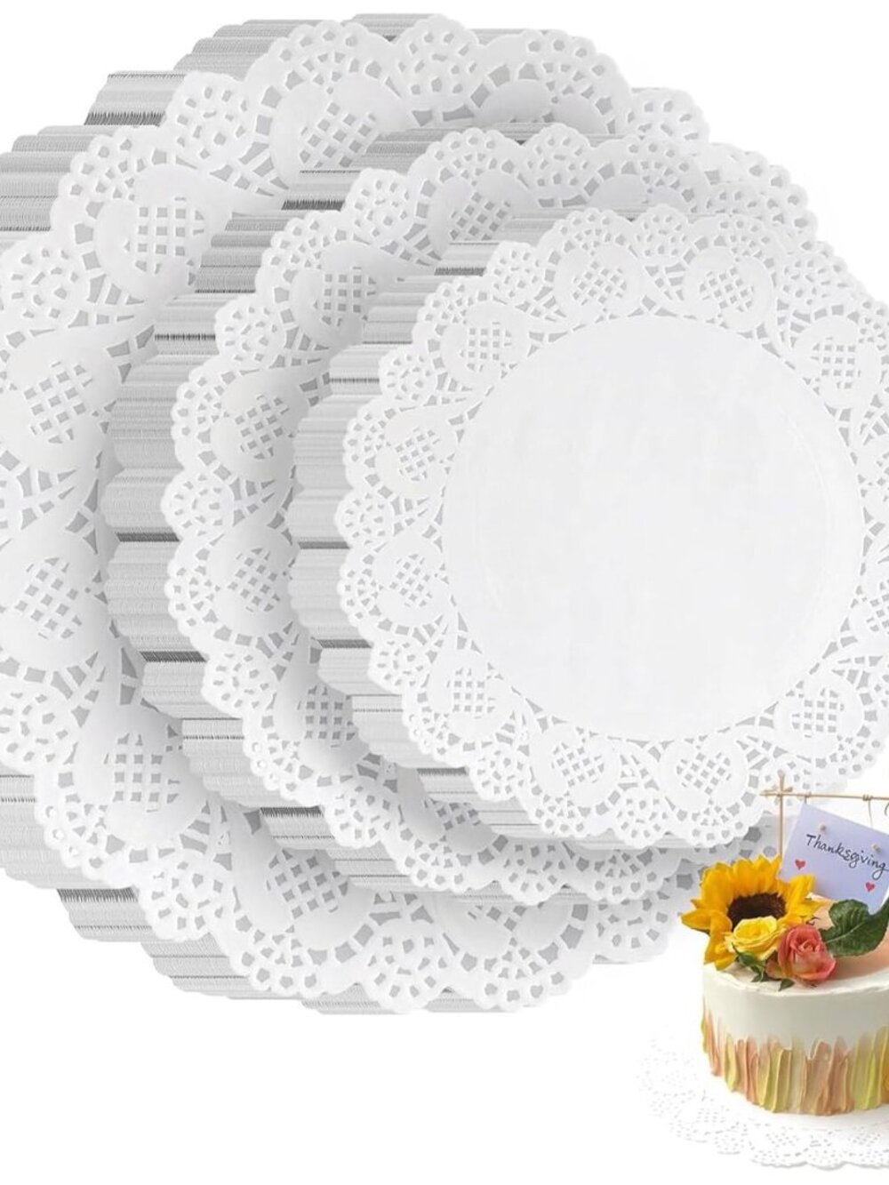 108 PCS Paper Doilies, 6.5, 8.5 and 10.5 inch Lace Doilies for Table
